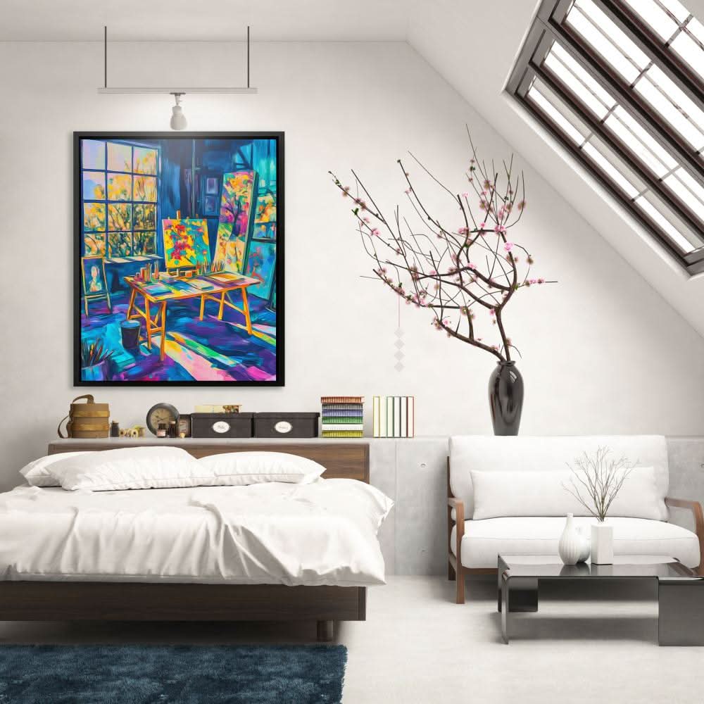 The Painter’s Sanctuary - Abstract Colorful Canvas Wall Art
