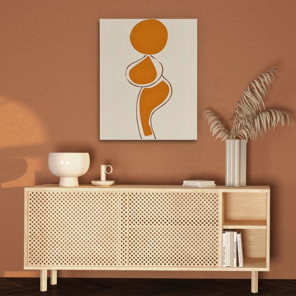 Thick Beauty - Woman Wall Art in Black Frame