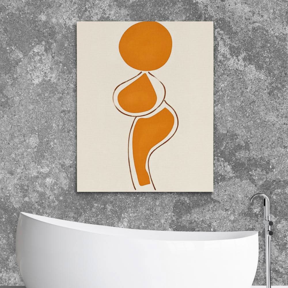 Thick Beauty - Abstract Wall Art in Black Frame