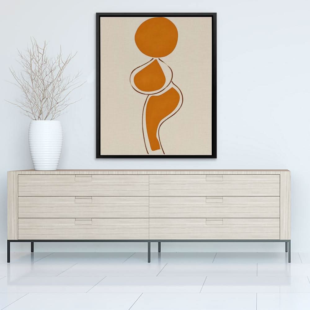 Thick Beauty - Beige Woman Canvas Print