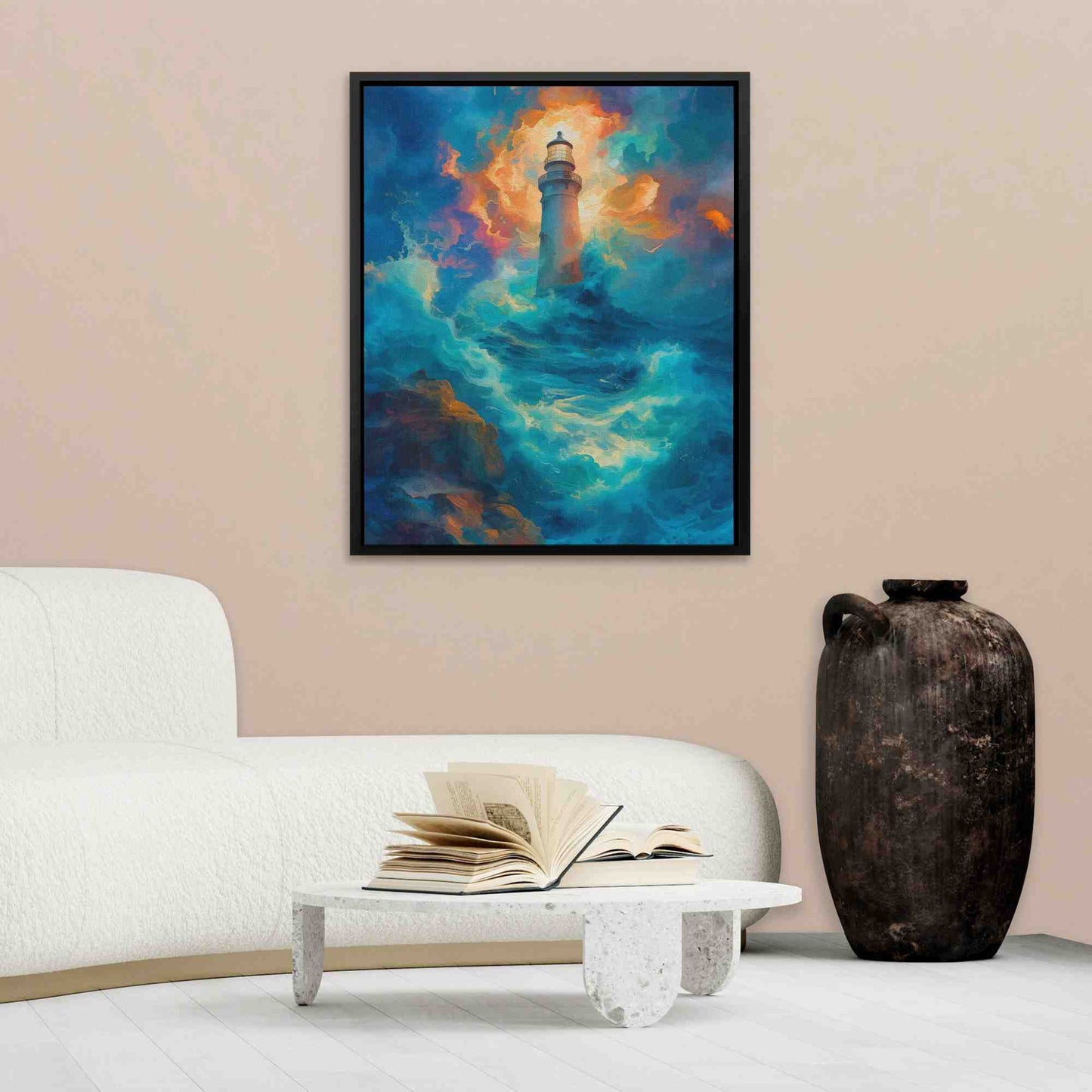 Thrashing Waves - Aqua Art