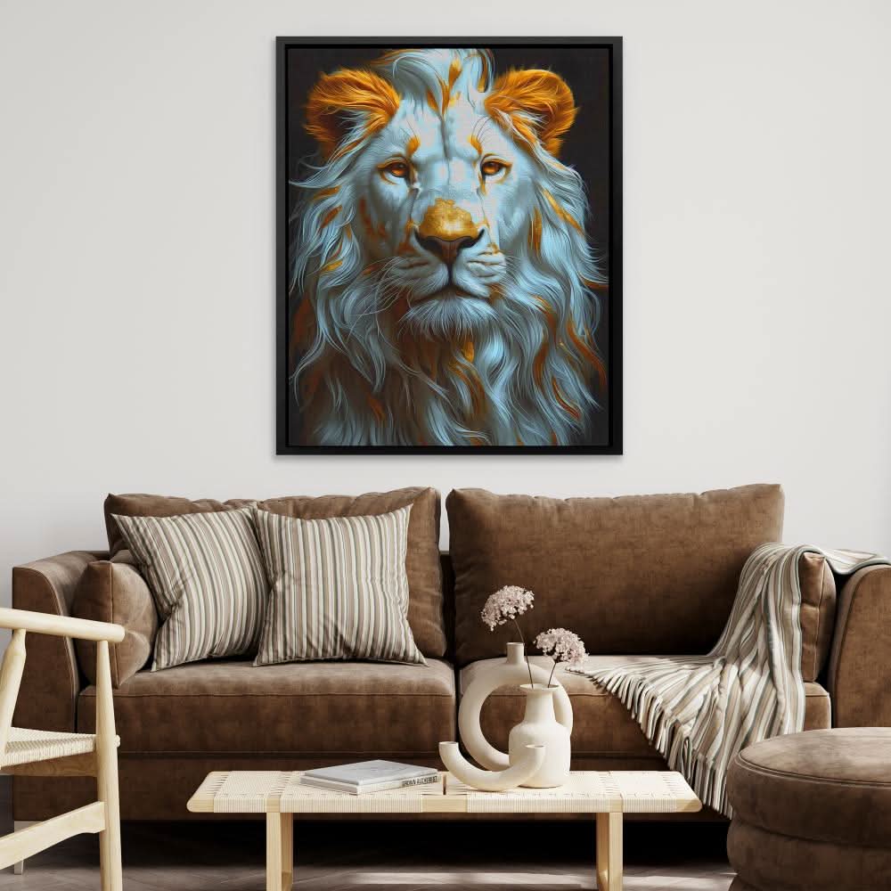 Thundering Roar - Modern Wall Art in Black Frame