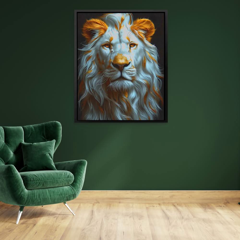 Thundering Roar - Gold Big Cat Canvas Print