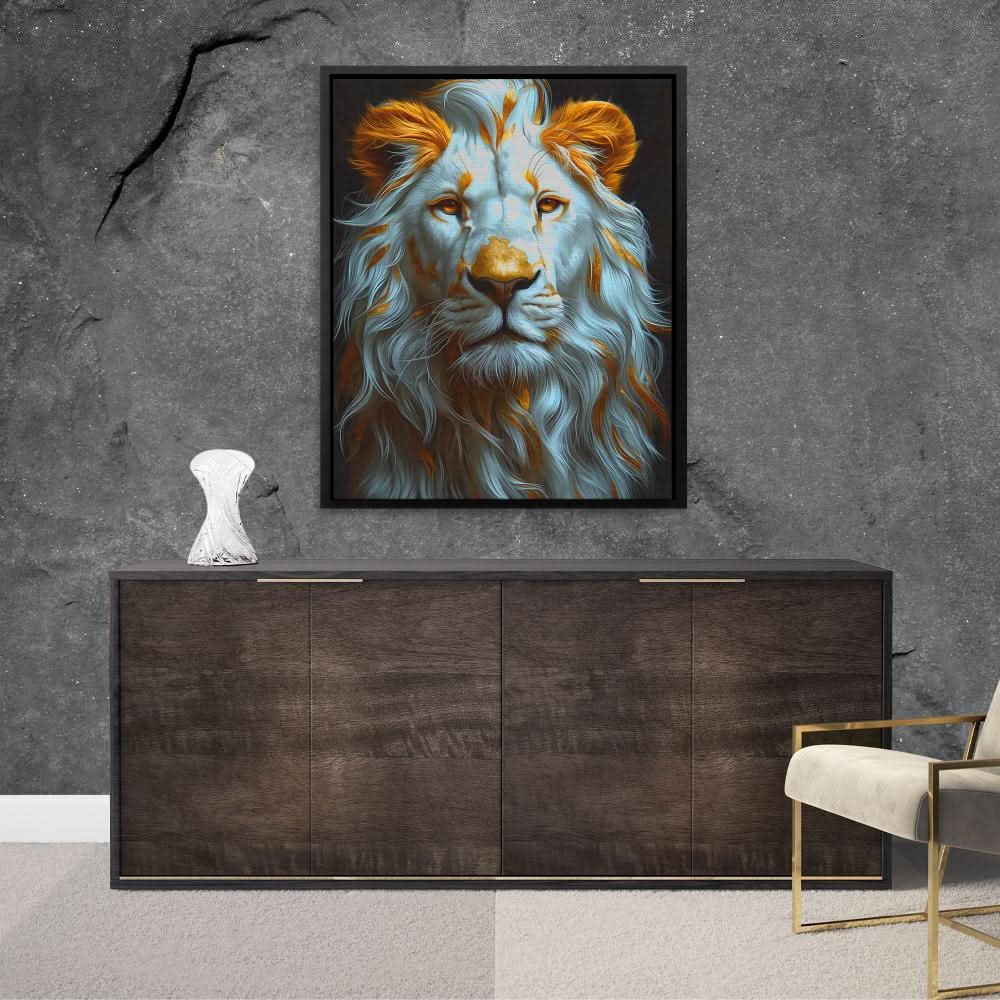 Thundering Roar - Gold Wall Art for Living Room