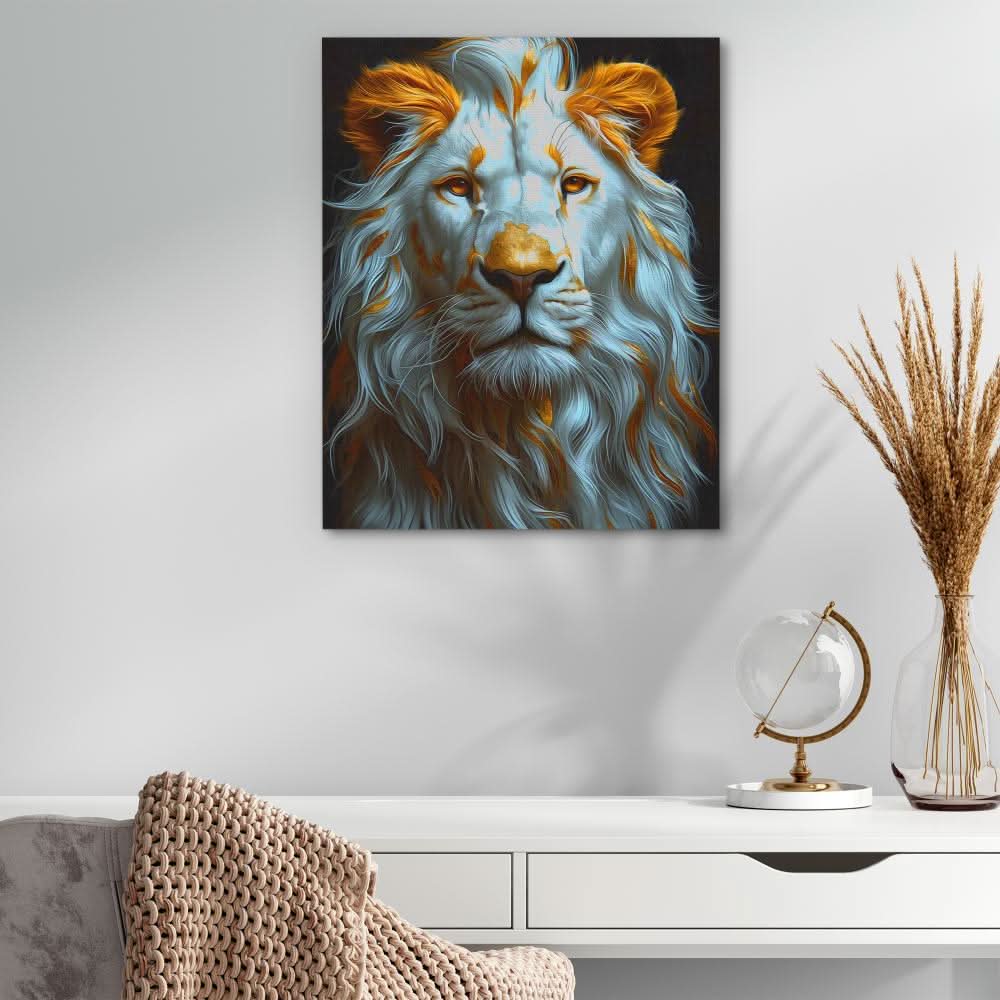 Thundering Roar - Modern Gold Canvas Wall Art