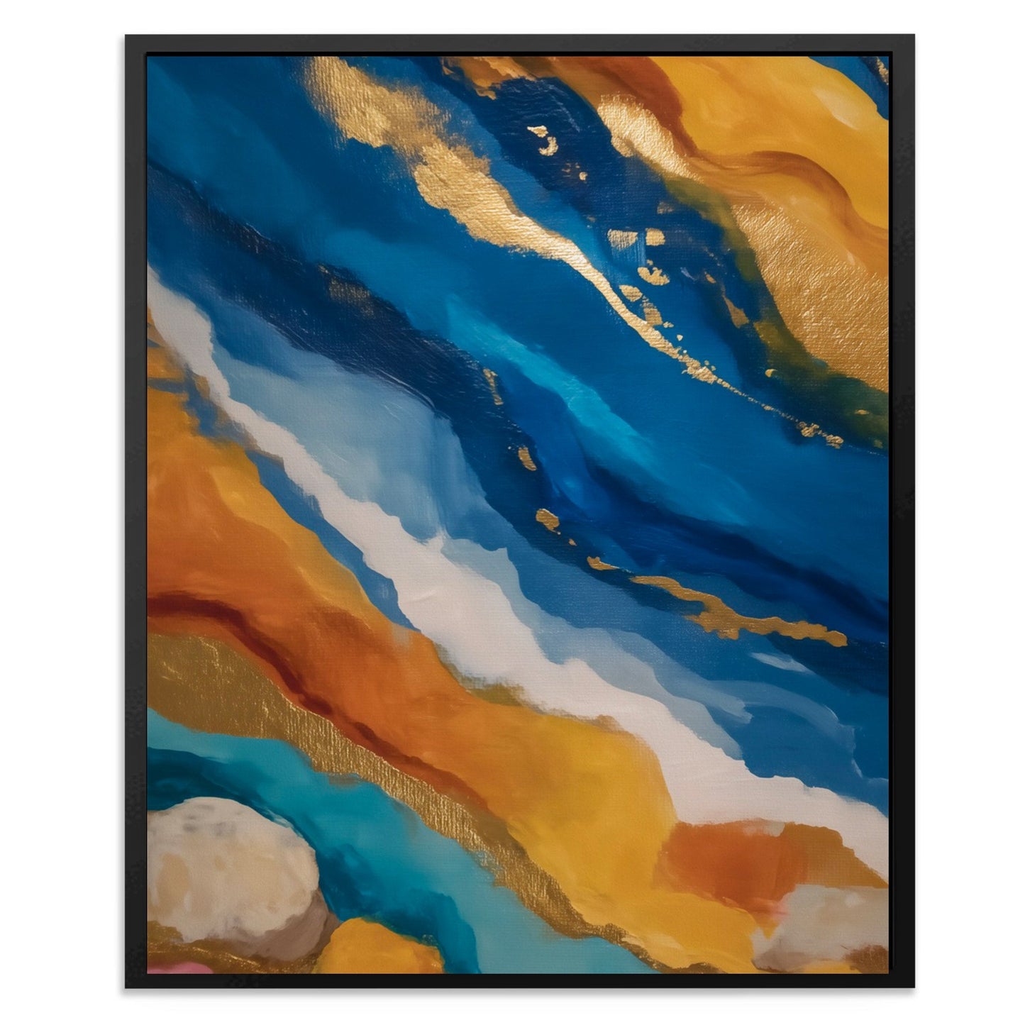 Tidal Gold Currents - Luxury Wall Art
