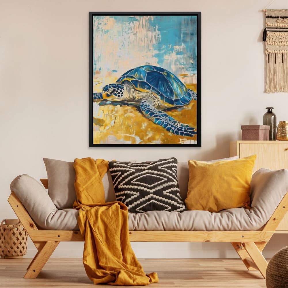 Tide’s Rest - Beach House Wall Art in Black Frame