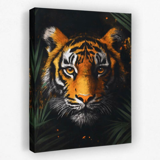 Tiger in the Shadows - Man Cave Canvas Wall Art