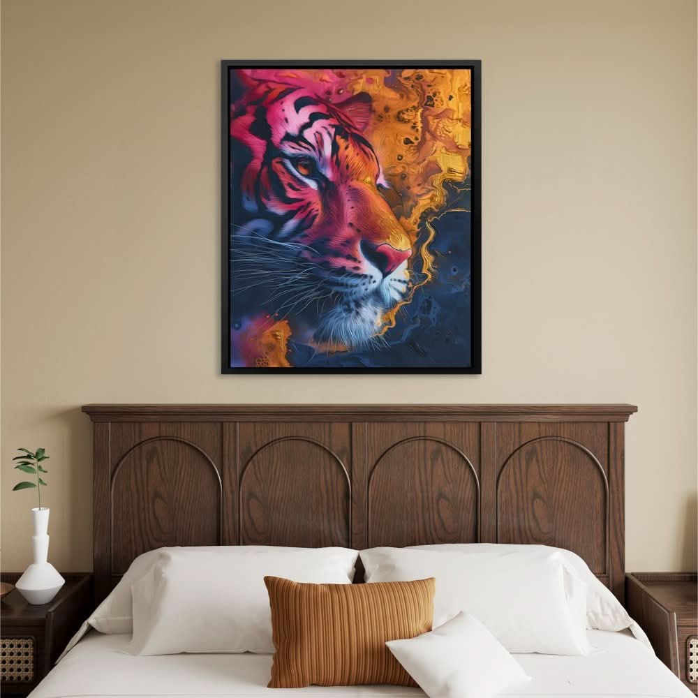 Tiger Palette - Colorful Man Cave Canvas Print