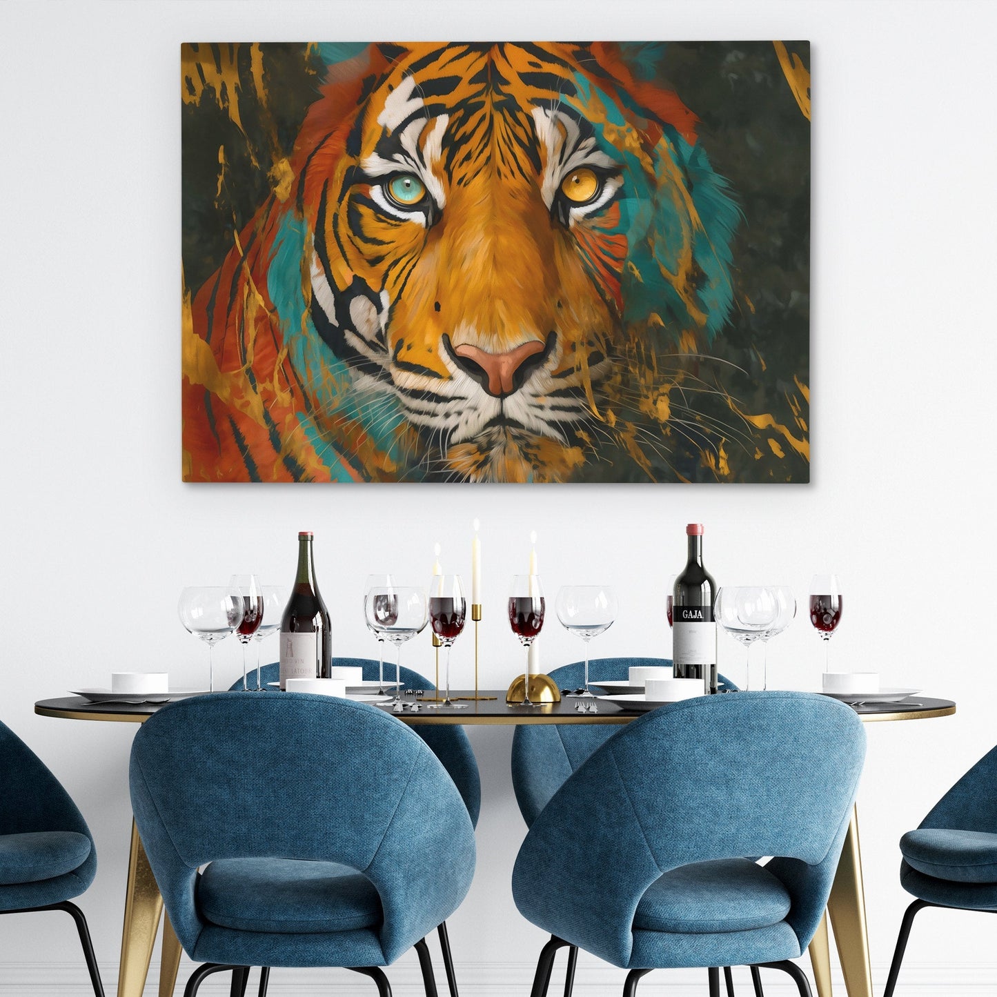 Tigers Dual Fire - Luxury Wall Art
