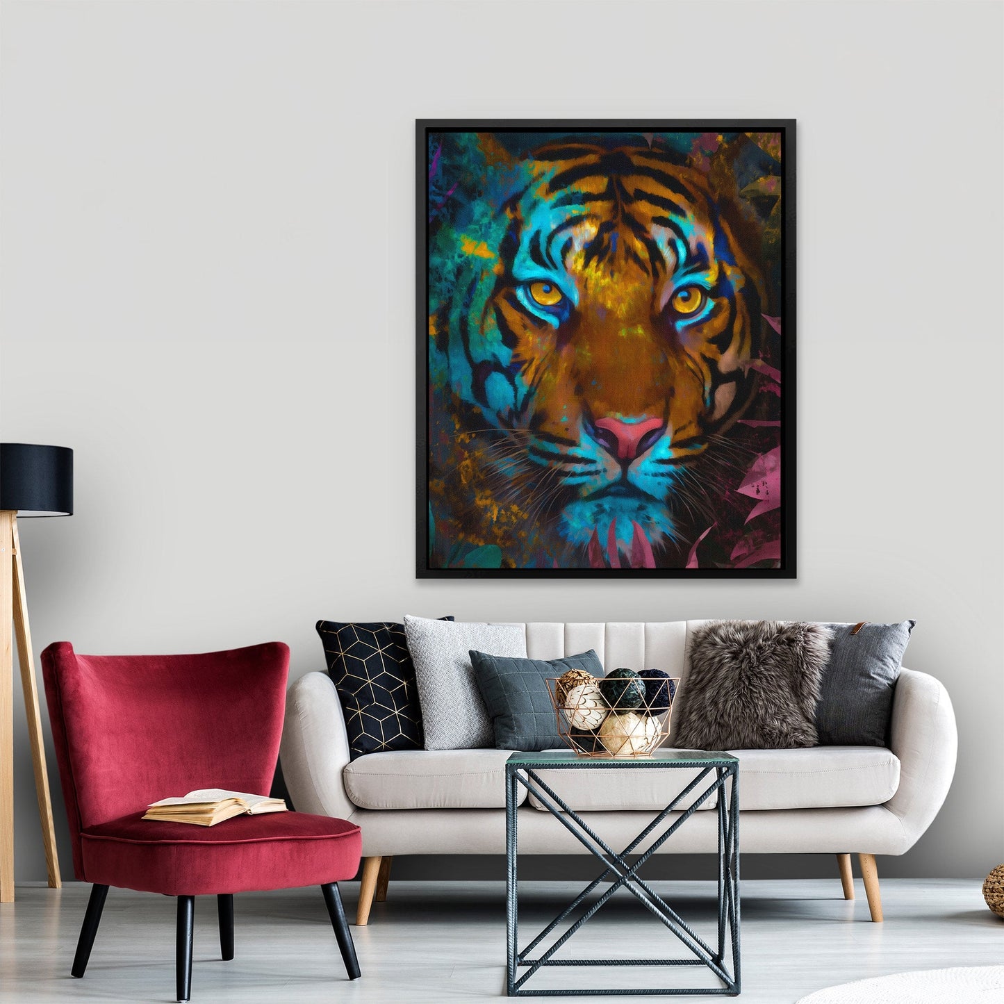 Tiger's Electric Jungle - Luxury Wall Art