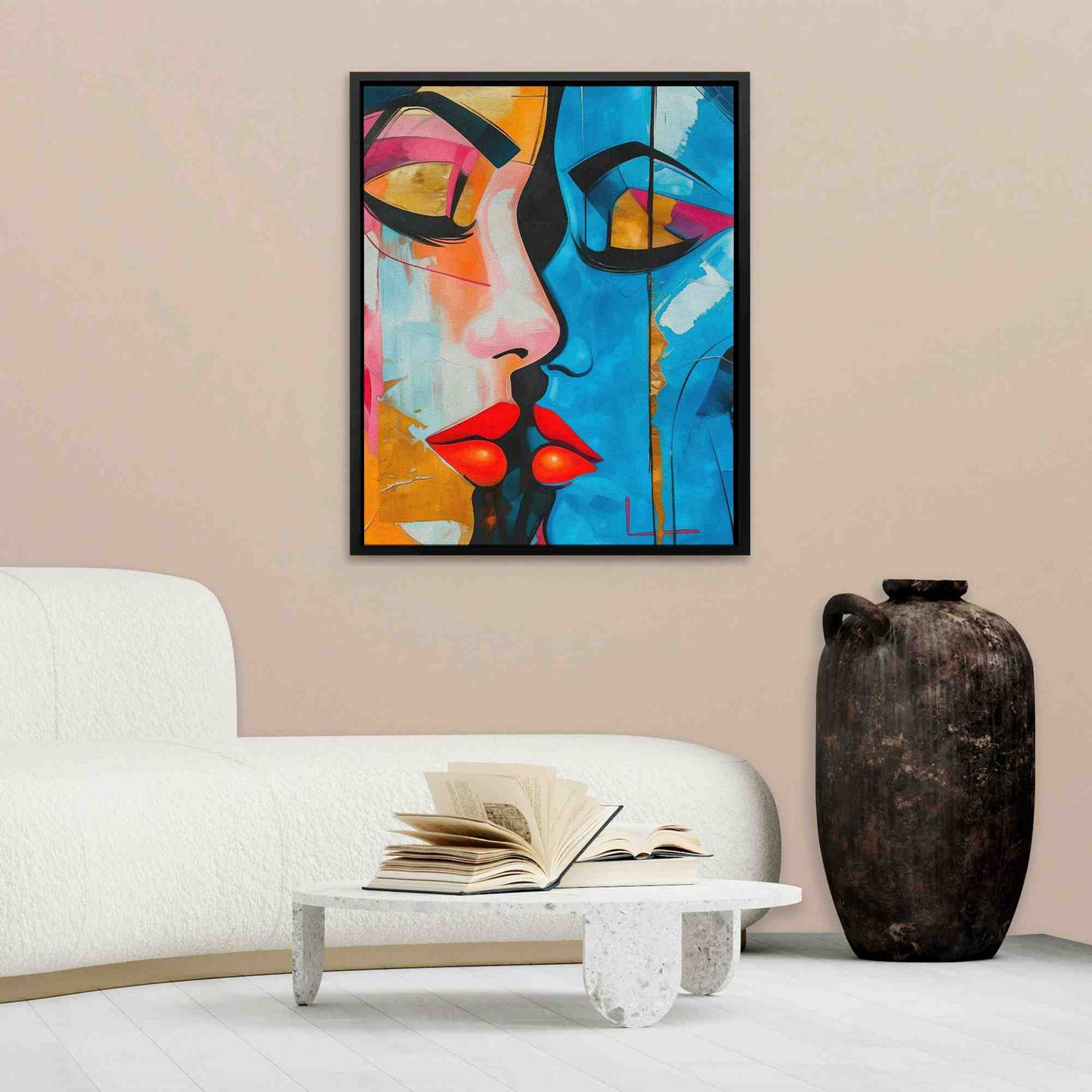 Timeless Love - Blue Gay Canvas Print