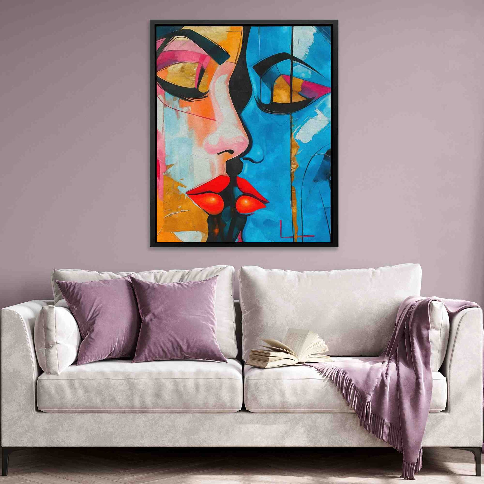 Timeless Love - Gay Wall Art in Black Frame