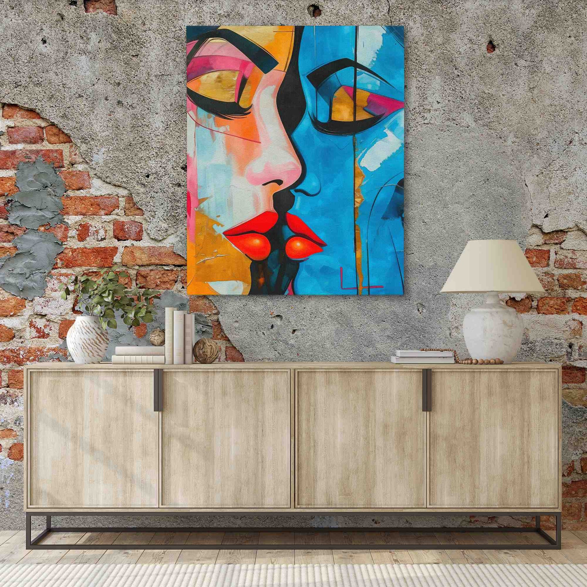 Timeless Love - Pop Art Wall Art in Black Frame