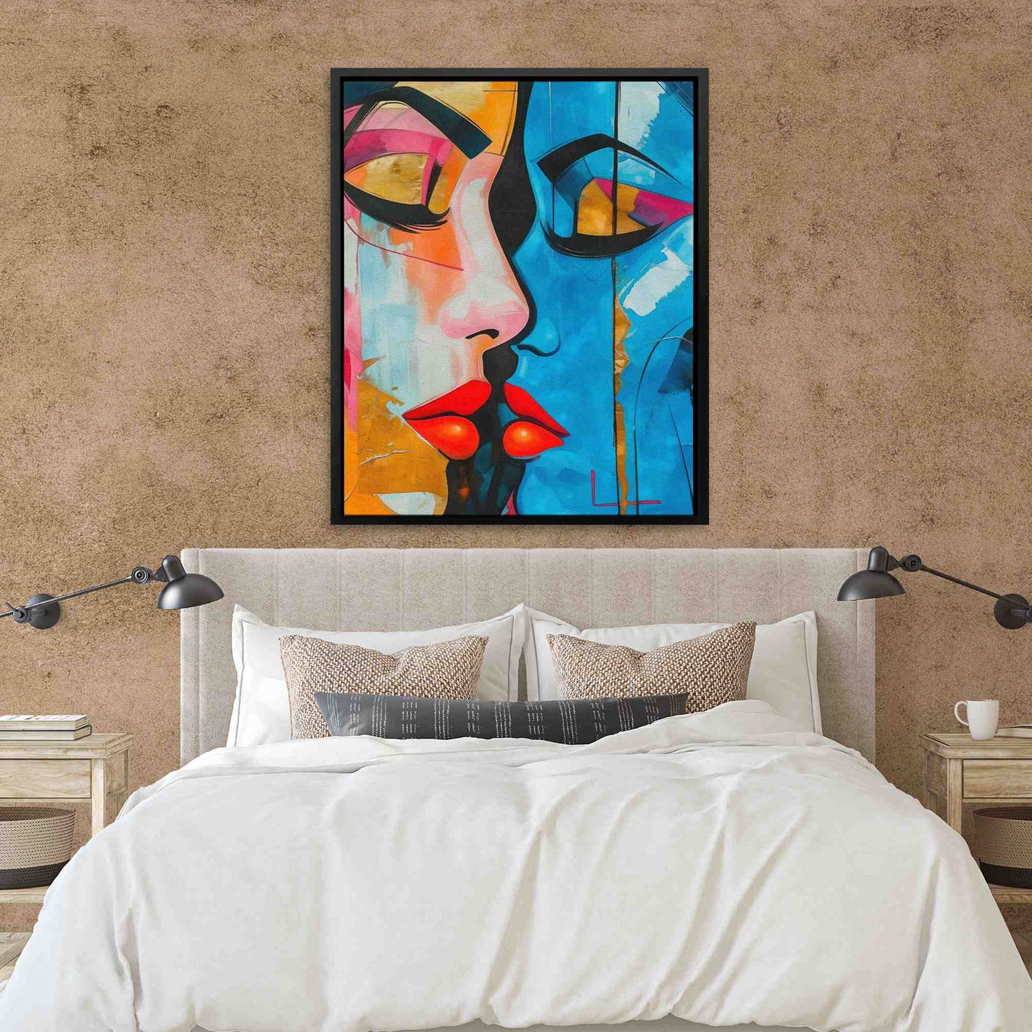 Timeless Love - Blue Wall Art for Bedroom
