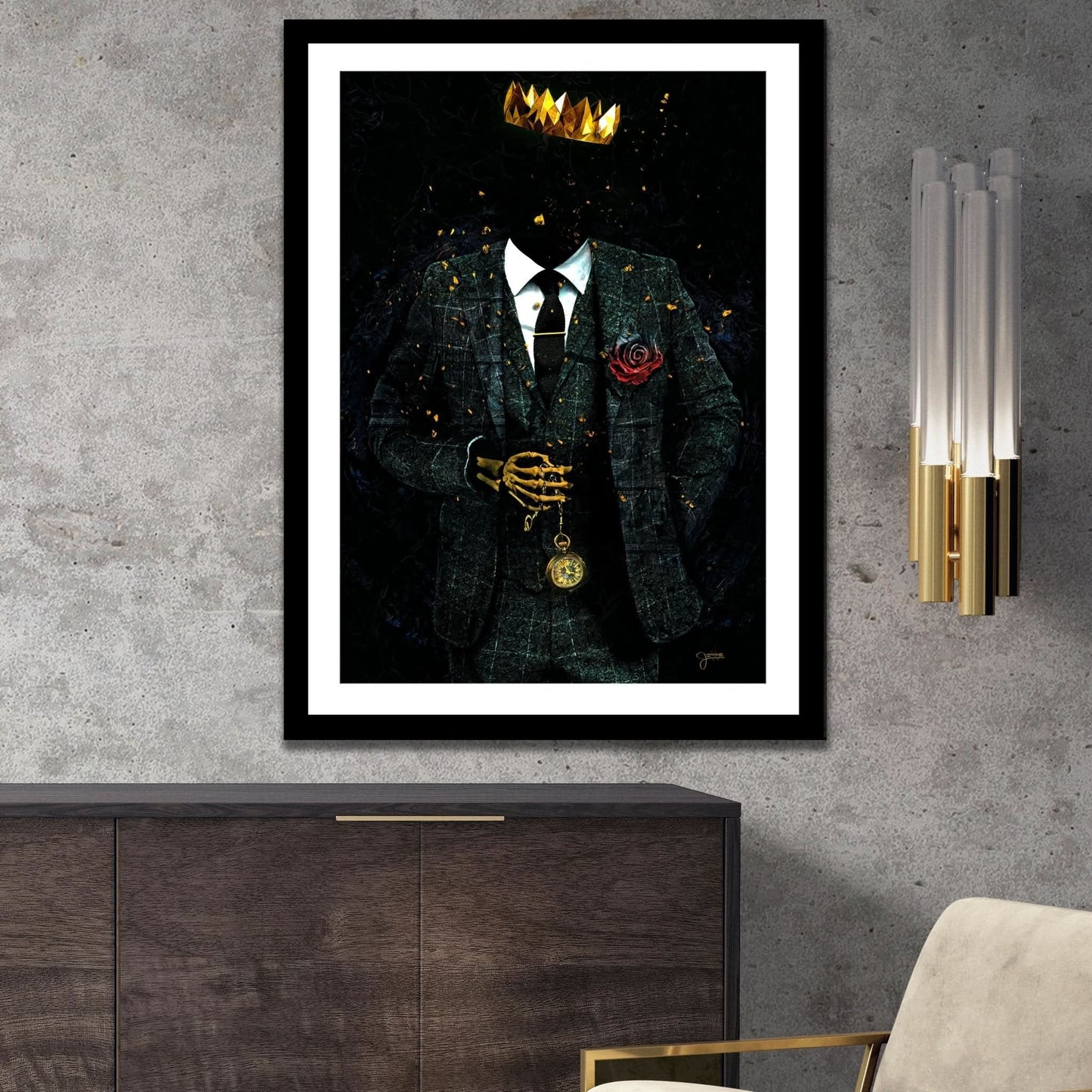 Timeless Skeleton King Semi - gloss Print - Luxury Wall Art