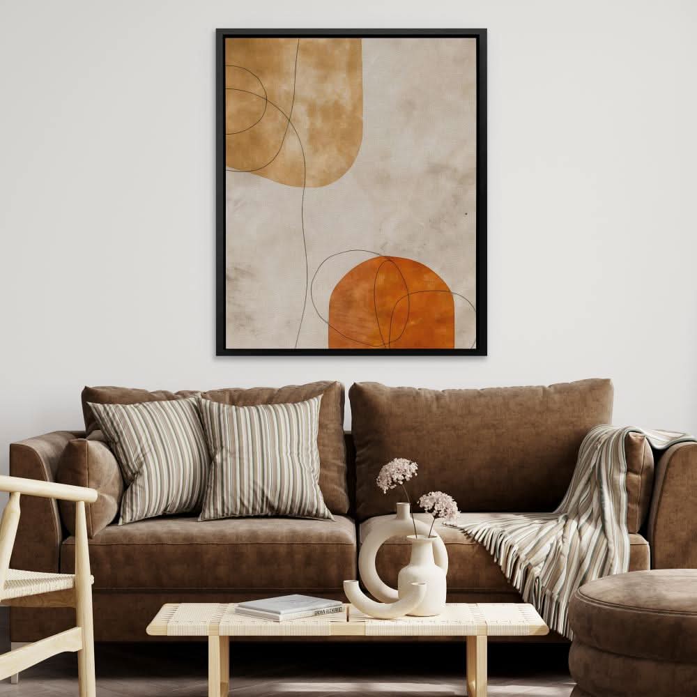 Timeless Symphony - Abstract Wall Art in Black Frame