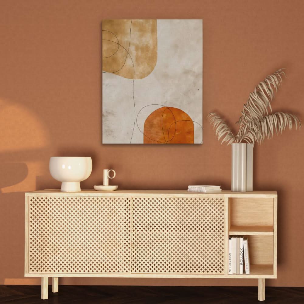 Timeless Symphony - Beige Canvas Print