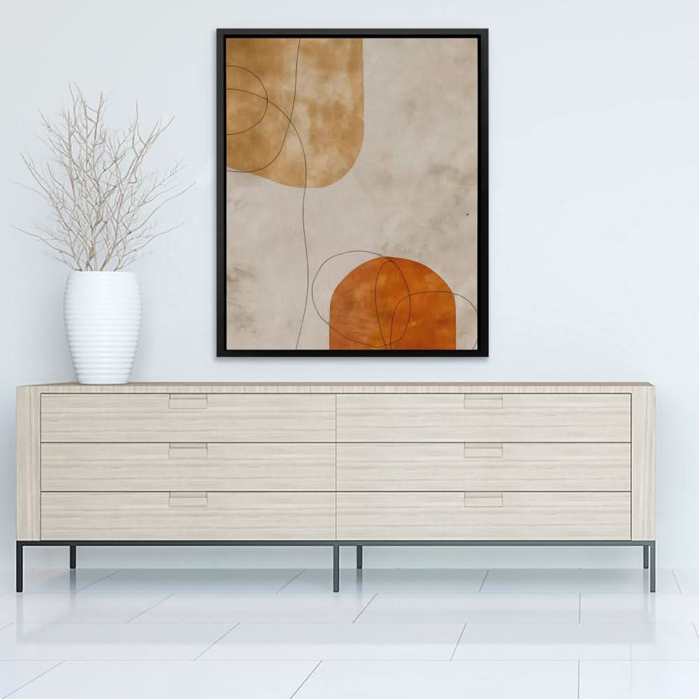 Timeless Symphony - Minimalist Brown Canvas Wall Art