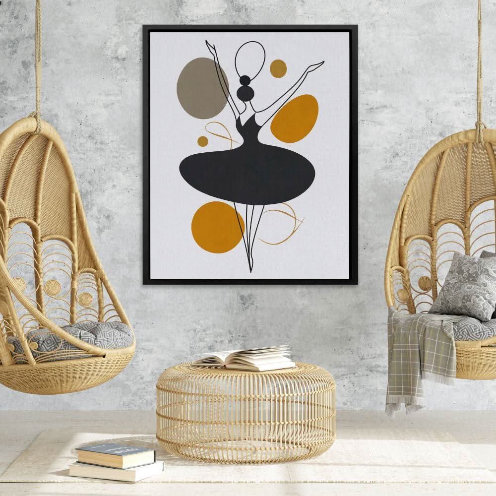 Tiny little Dancer - Fashion Wall Art in Black Frame