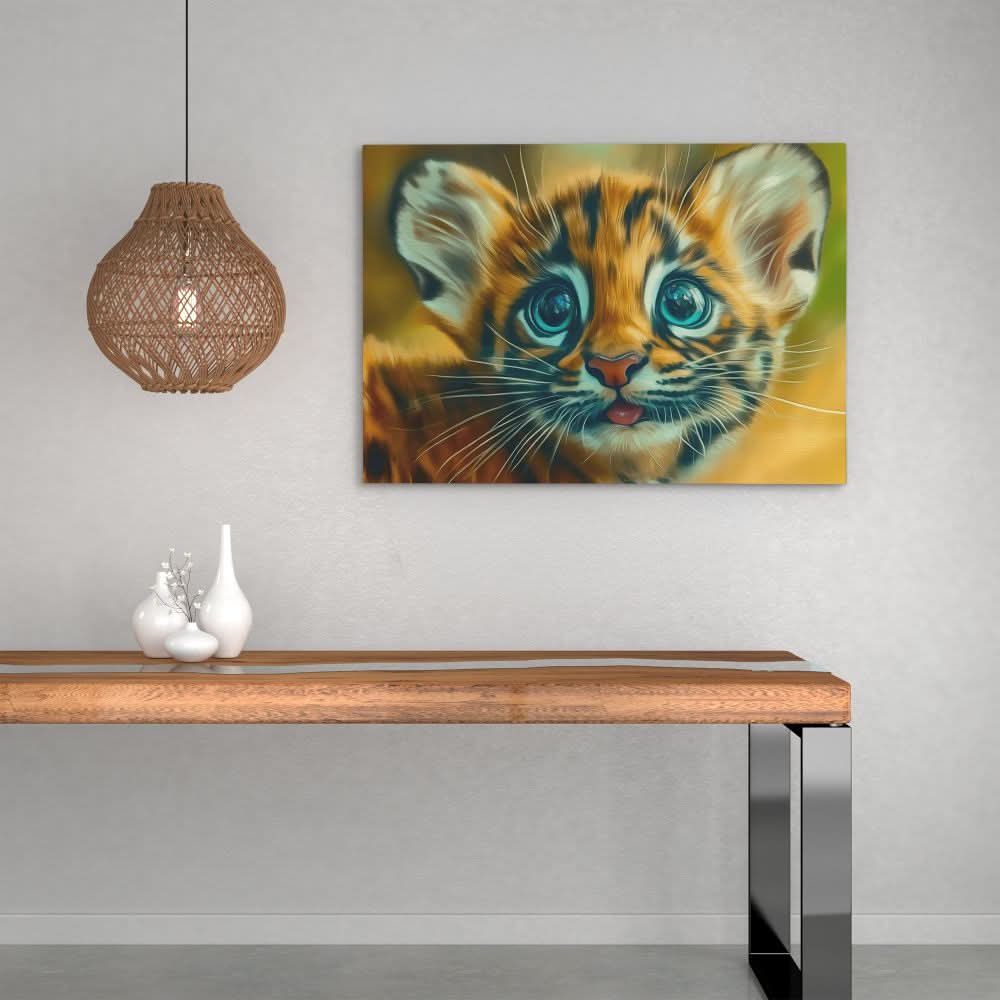 Tiny Roar - Brown Wall Art for Nursery