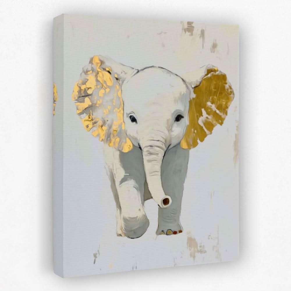 Tiny Trunk - Baby Animal Canvas Wall Art