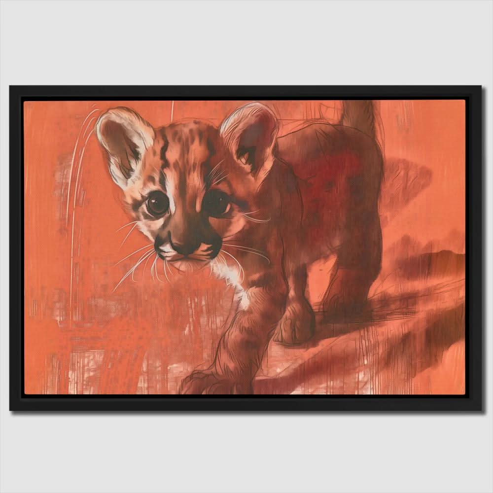 Tiptoeing Cub - Animals Art for Bedroom