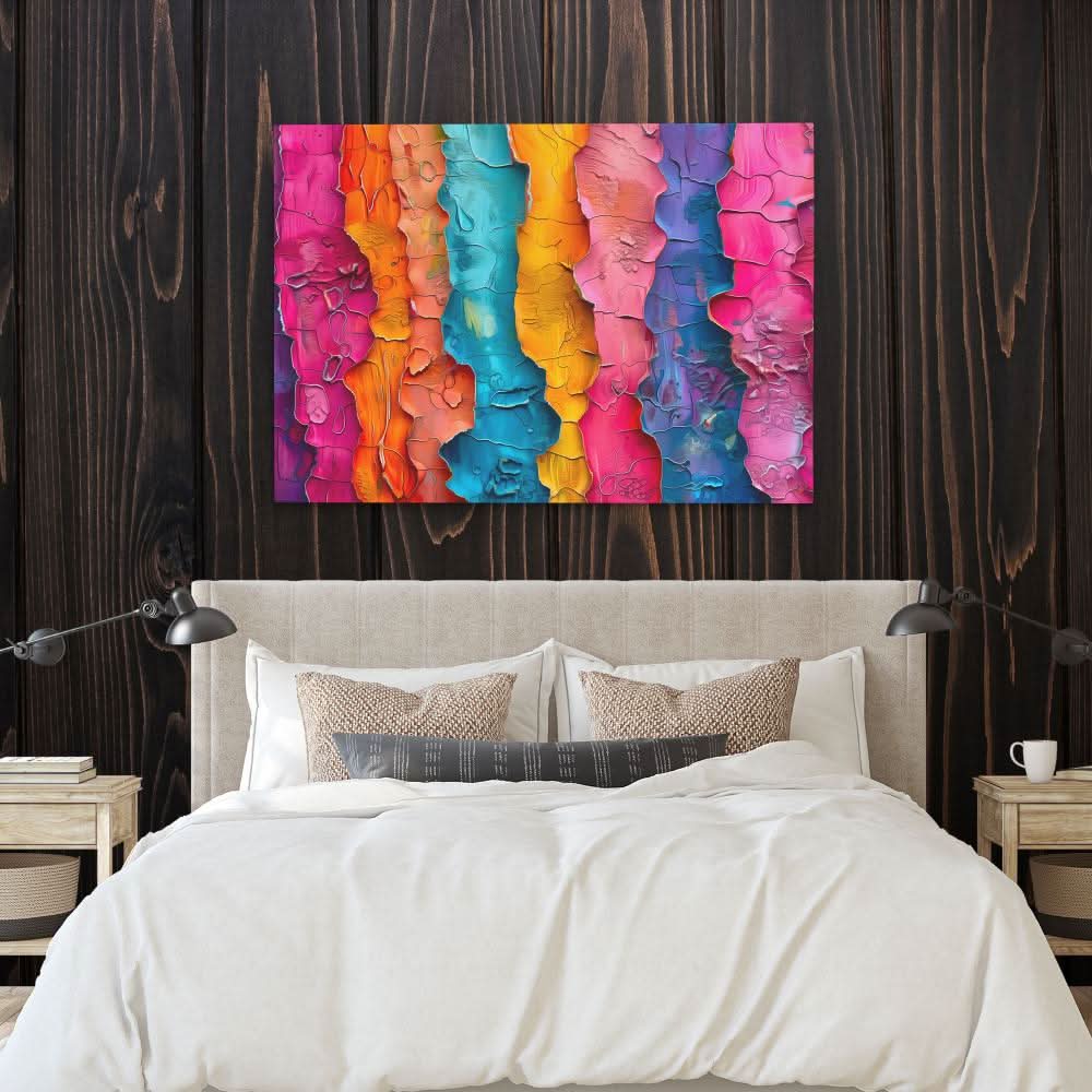 Torn Colors - Abstract Colorful Canvas Wall Art