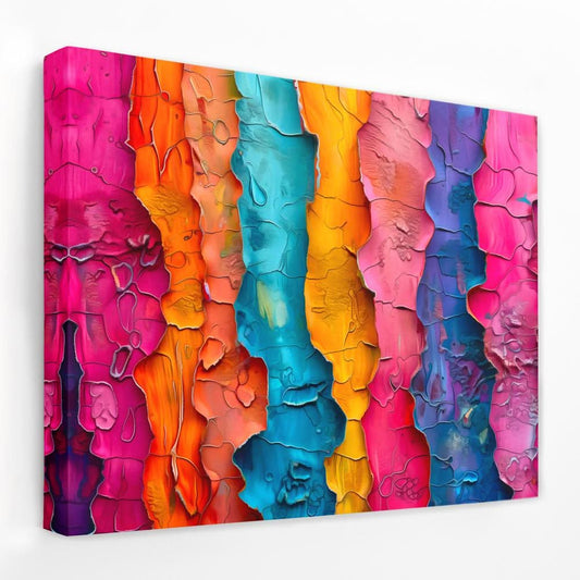 Torn Colors - Magenta Canvas Wall Art
