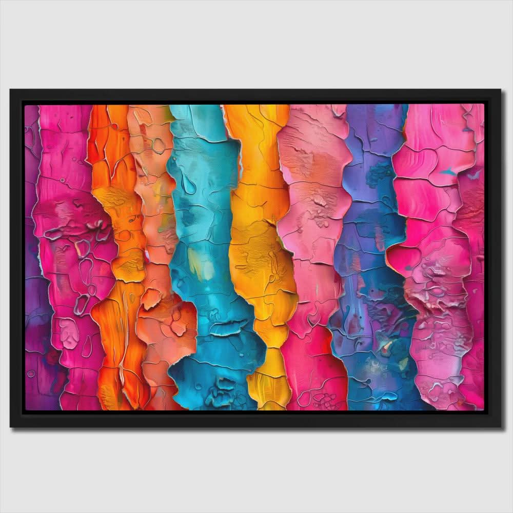 Torn Colors - Colorful Rainbow Canvas Print