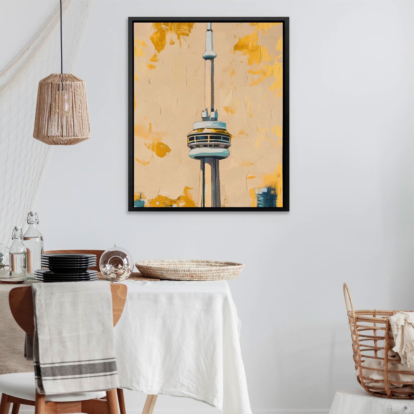 Toronto’s Sky-High Icon - Wall Art in Black Frame