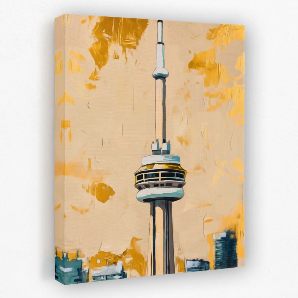 Toronto’s Sky-High Icon - Architecture Canvas Wall Art