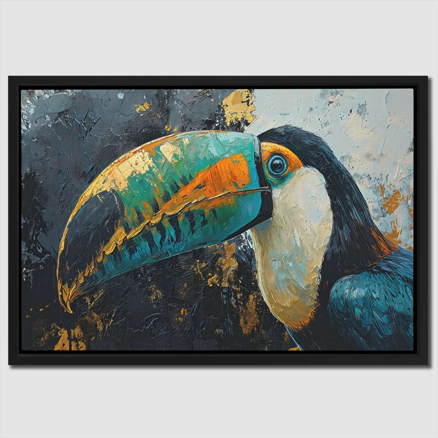 Toucan Beak - Teal Bird Canvas Print