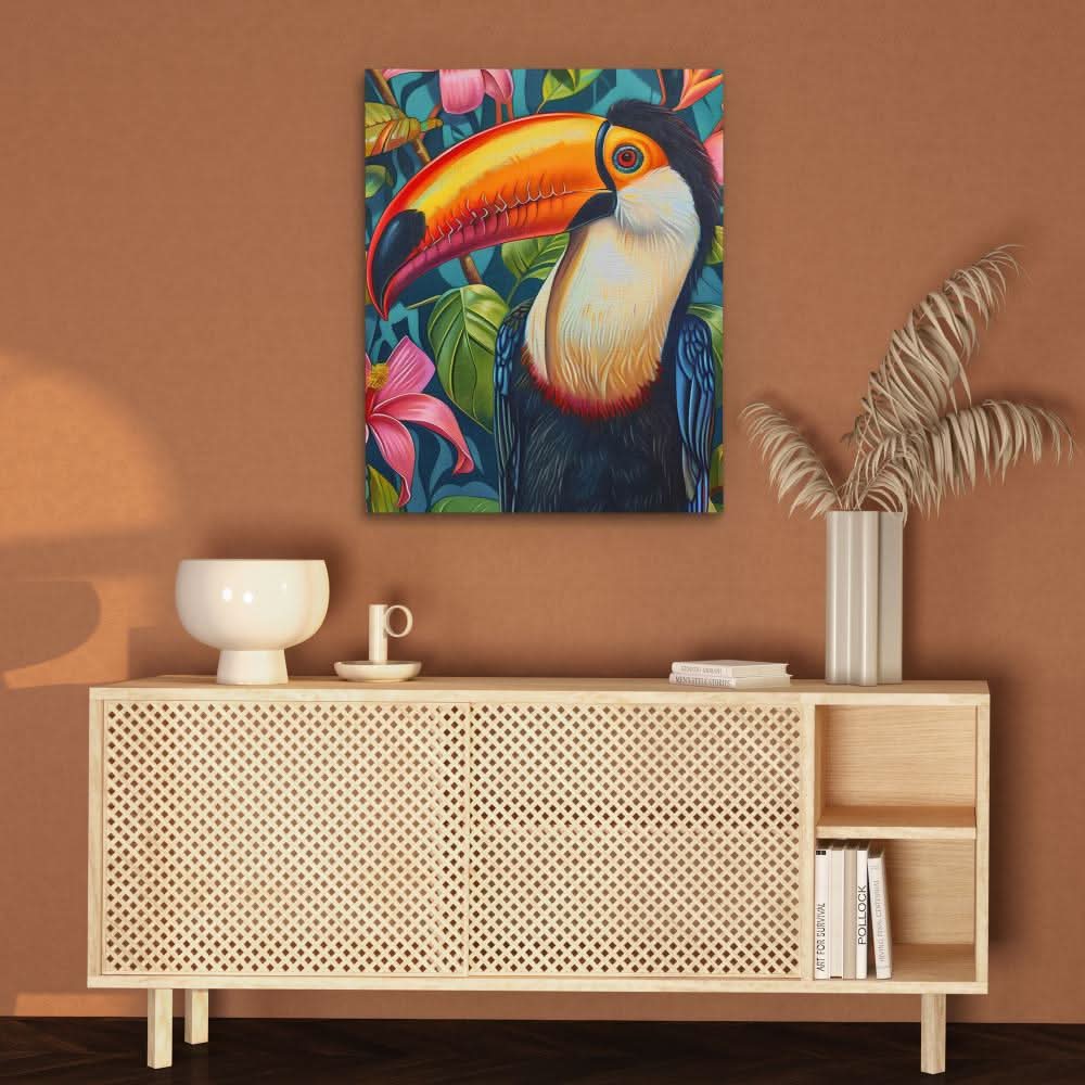 Toucan Dreams - Blue Wall Art for Lounge
