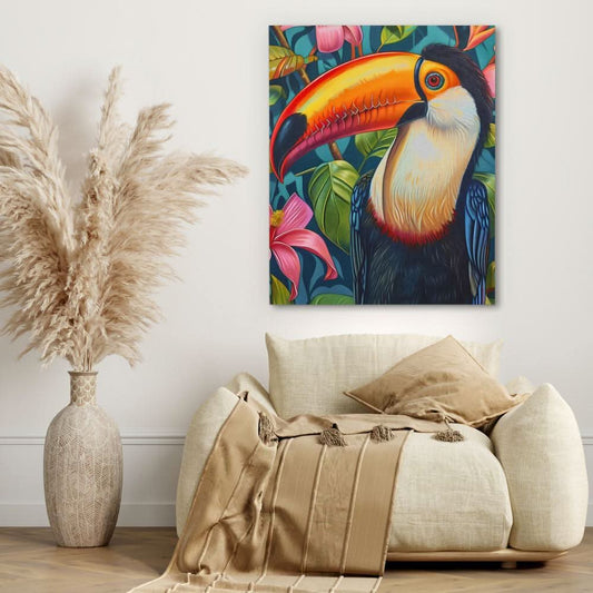 Toucan Dreams - Wall Art in Black Frame