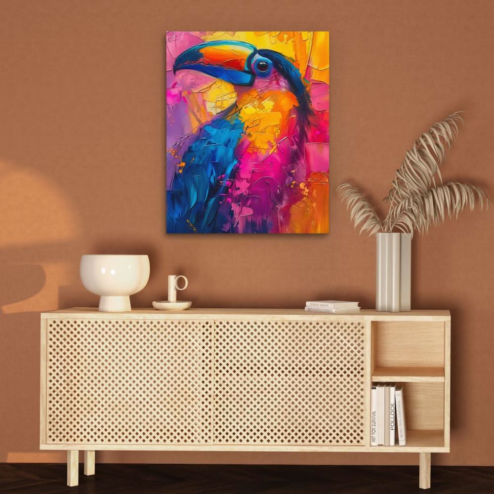 Toucan Portrait - Large Abstract Canvas Print