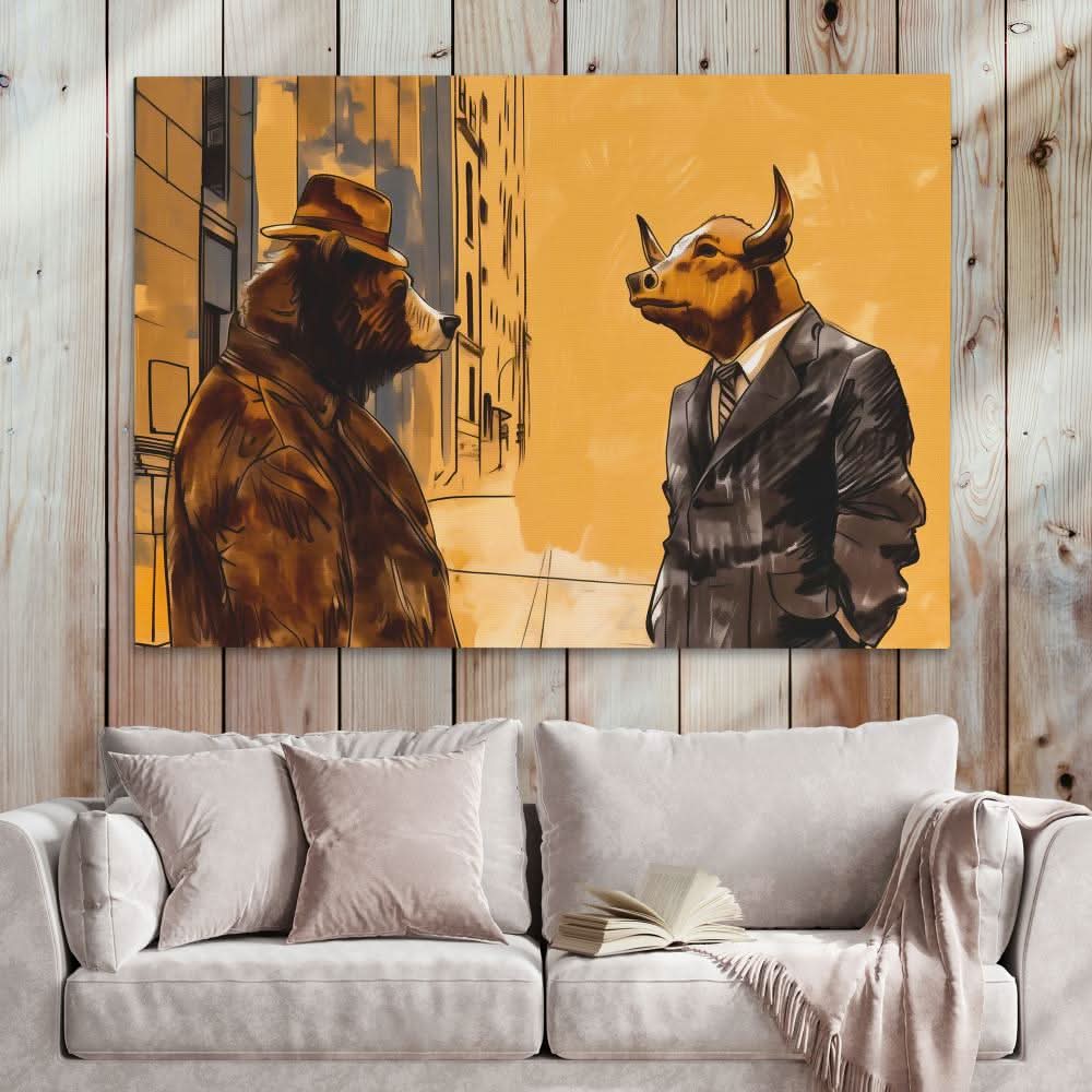 Trading Secrets - Vintage Wall Art in Black Frame