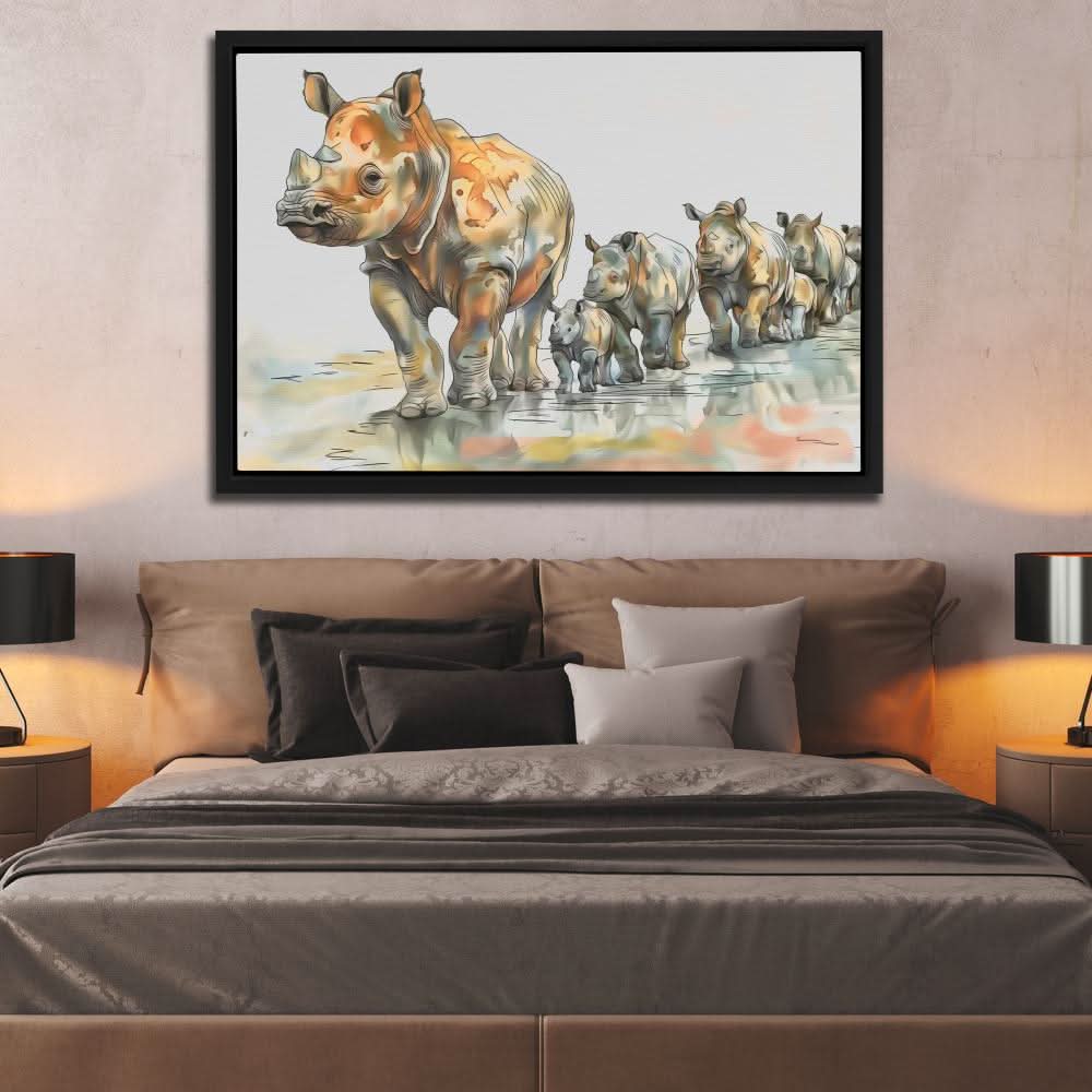 Trail of Horns - Brown Wall Art