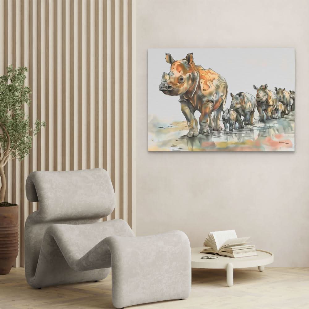 Trail of Horns - Large Canvas Print