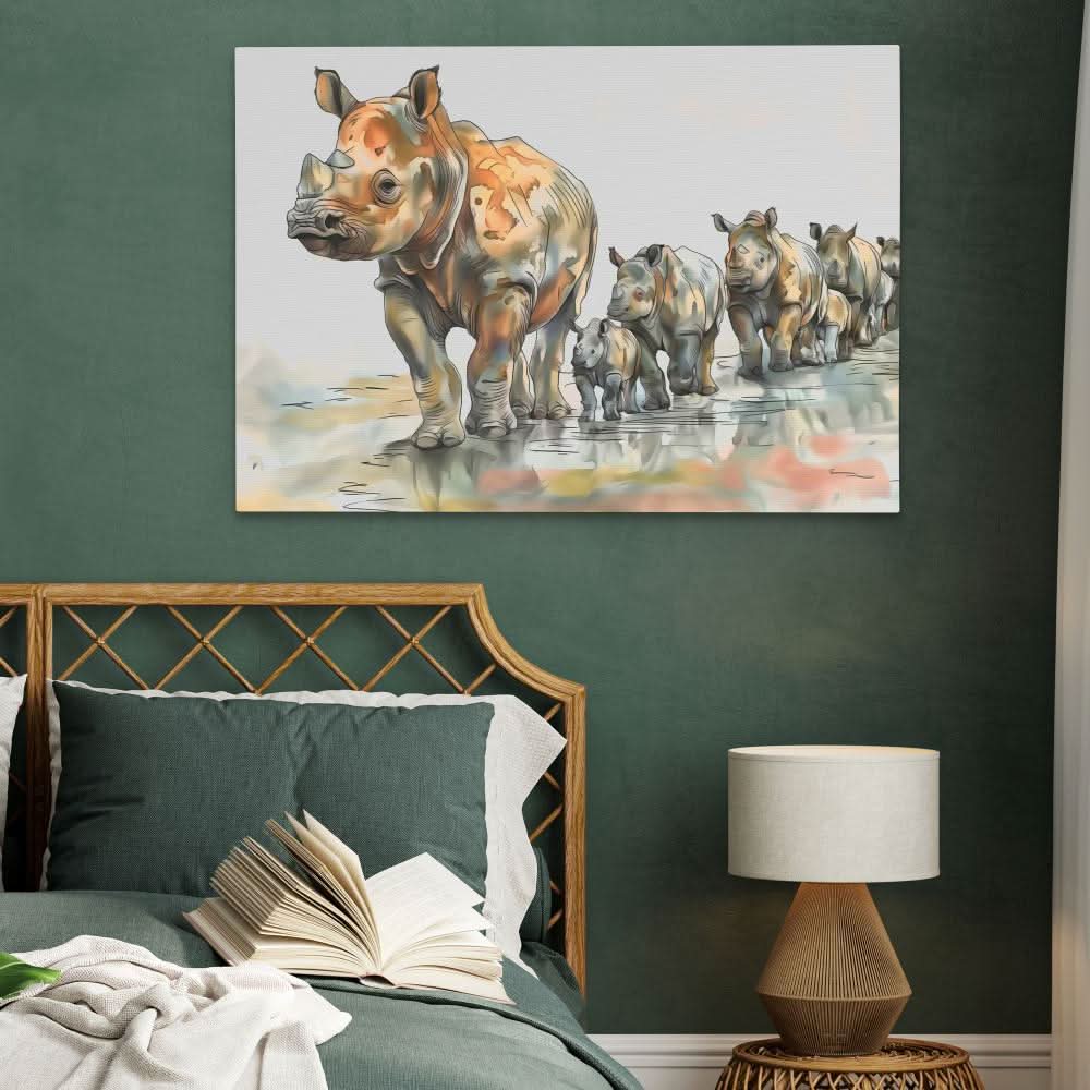 Trail of Horns - Wall Art in Black Frame