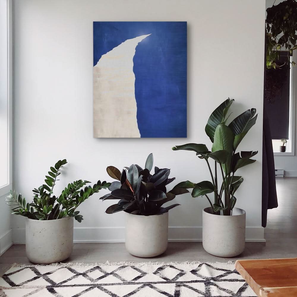 Trail of Light - Blue Canvas Print