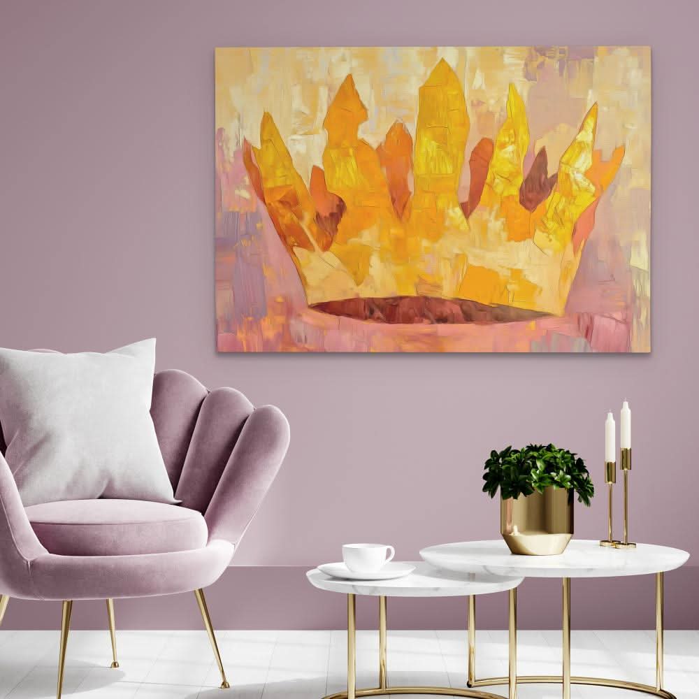 Tranquil Crown - Large Abstract Canvas Print