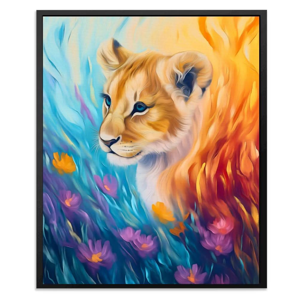 Tranquil Dreamer - Blue Lion Canvas Print