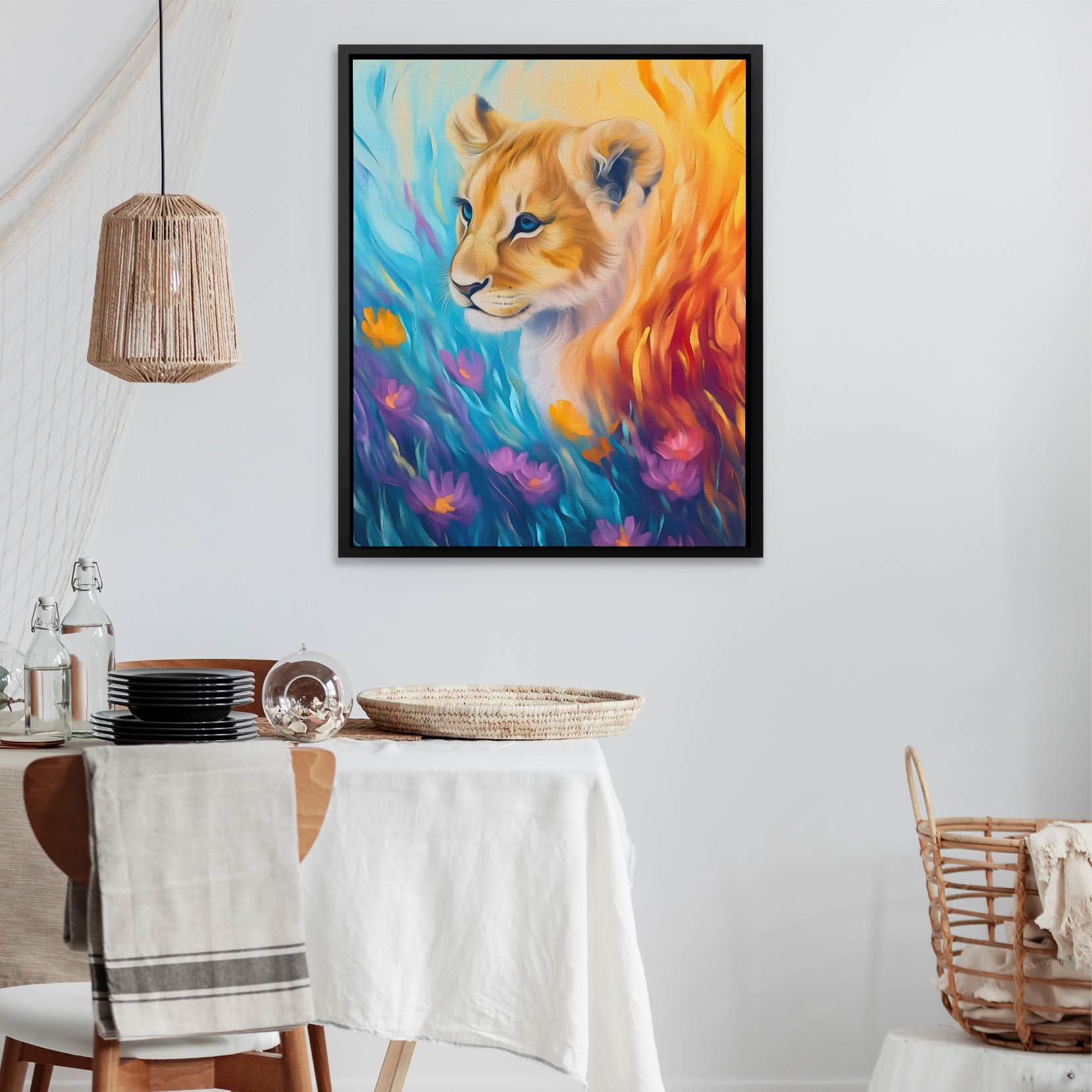 Tranquil Dreamer - Wall Art in Black Frame