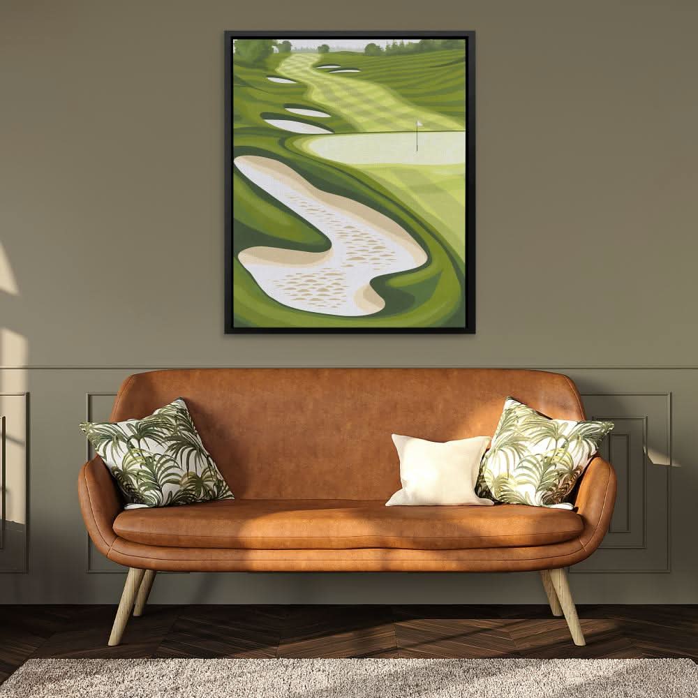 Tranquil Tee Time - Golf Art for Living Room