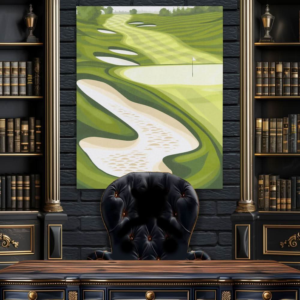 Tranquil Tee Time - Green Canvas Wall Art