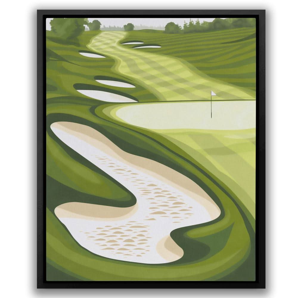 Tranquil Tee Time - Green Landscapes Canvas Print