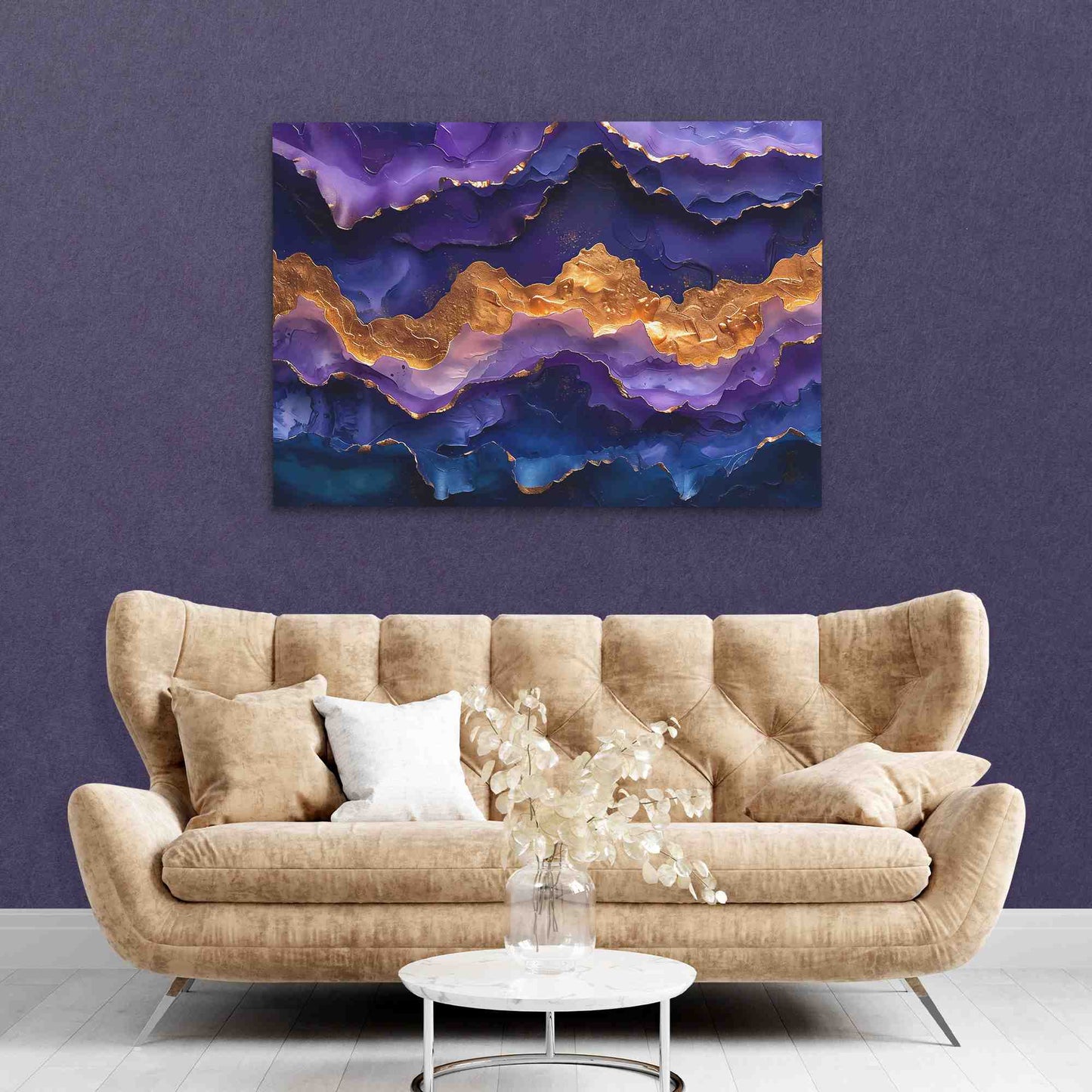 Tranquil Tones - Abstract Gold Canvas Wall Art