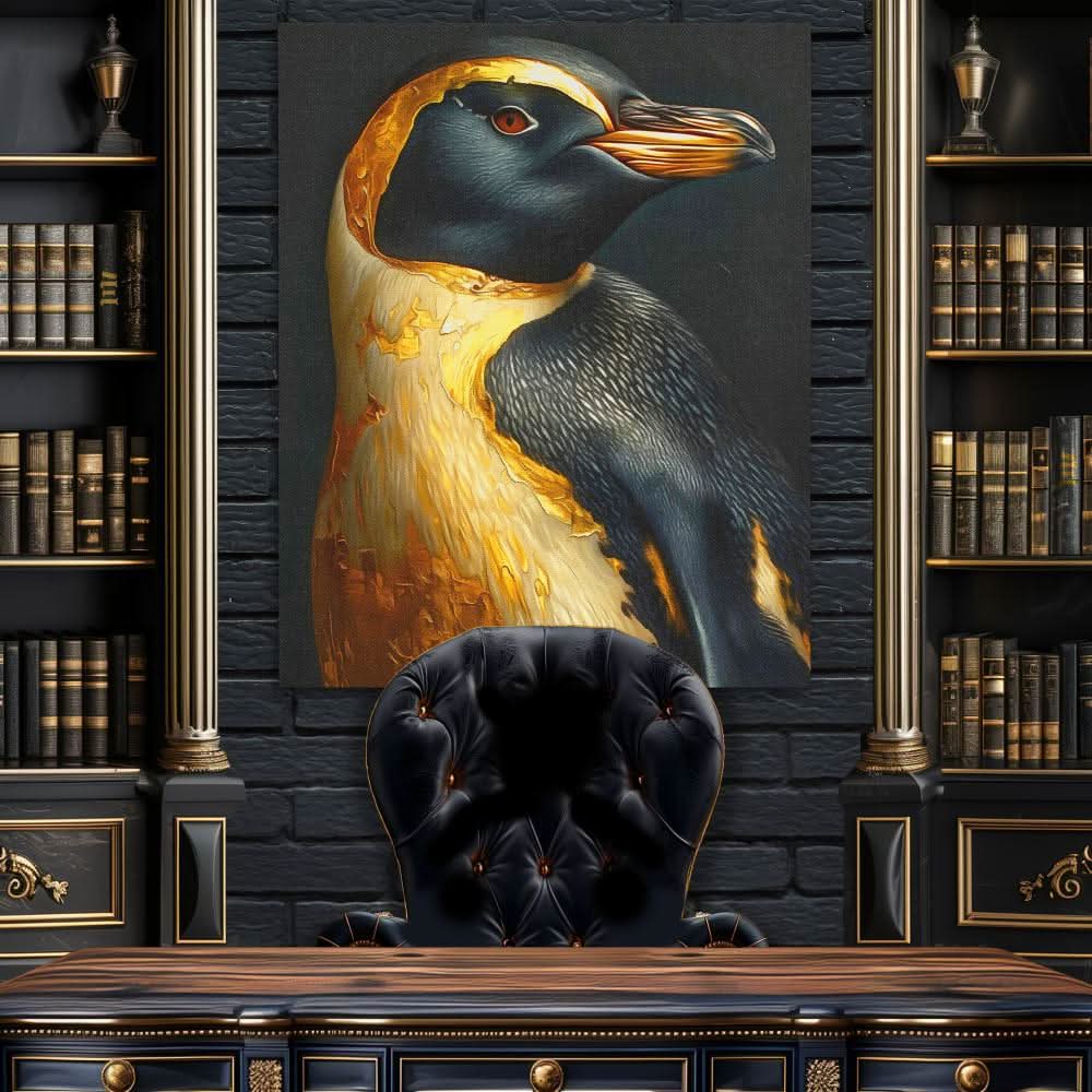 Treasured Penguin - Large Canvas Print