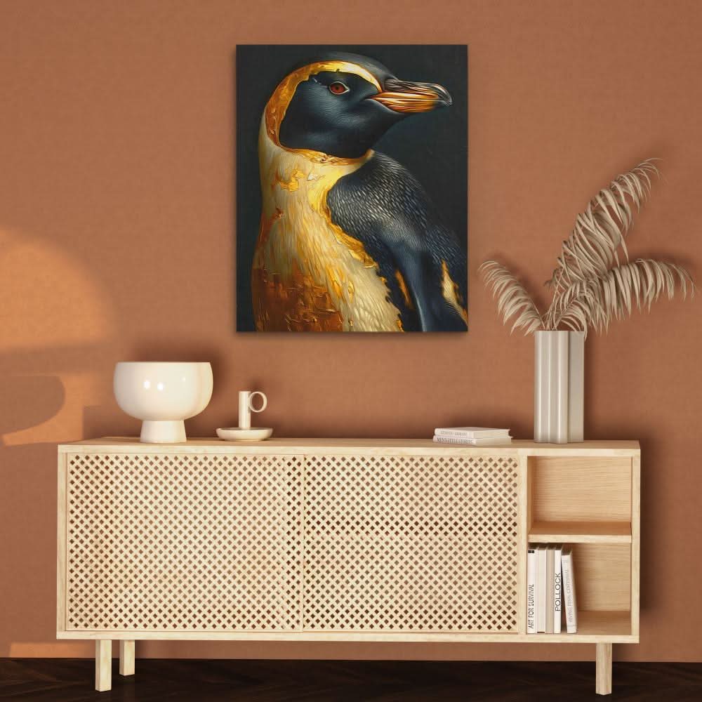 Treasured Penguin - Wall Art in Black Frame